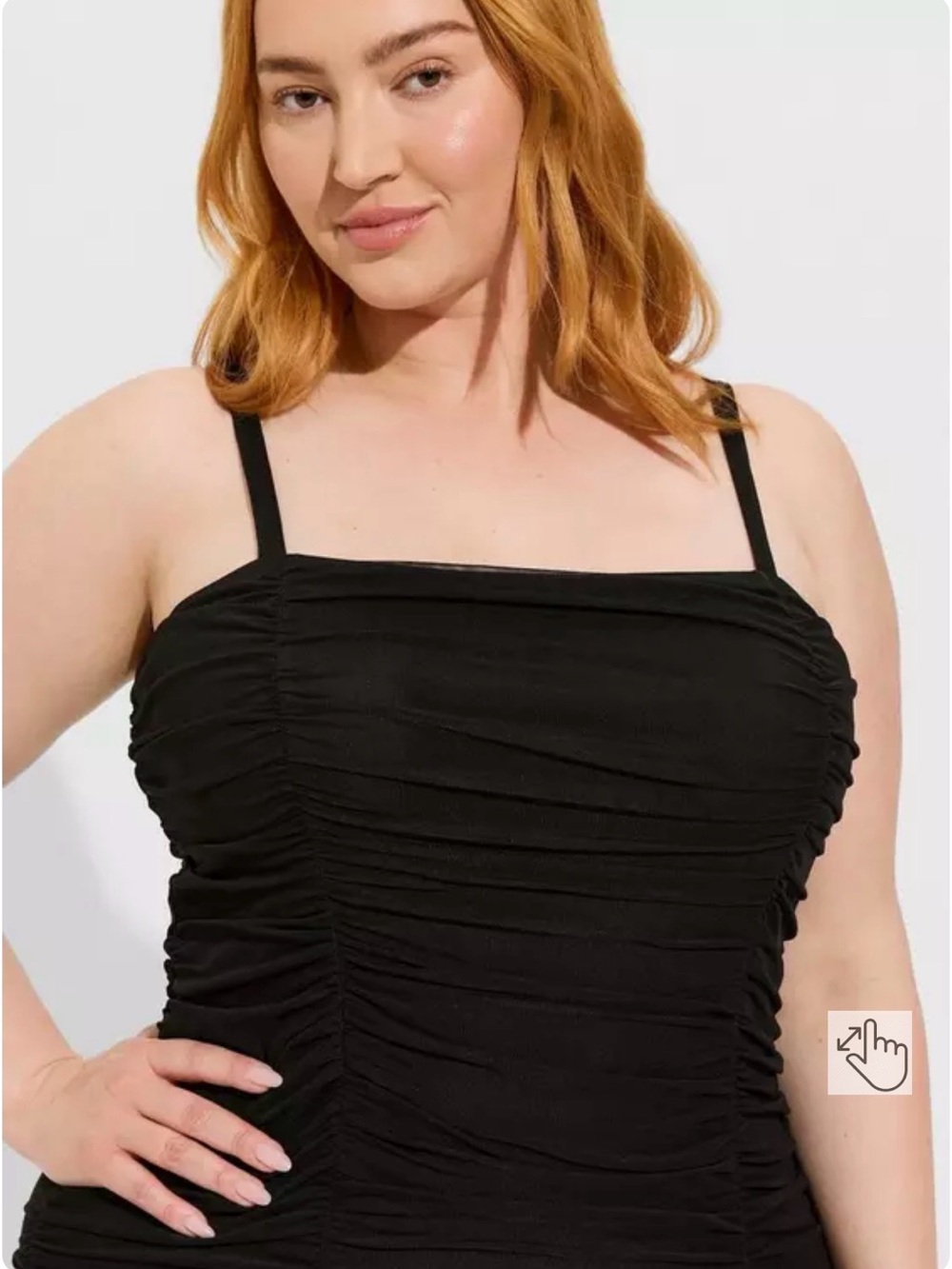 Midi Mesh Shirred Bodycon Dress (torrid) - Picture 2 of 4